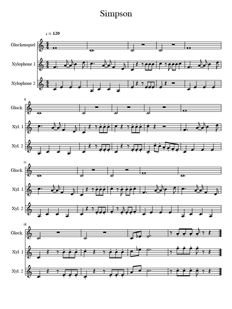 Simpson Version Xylophone | PDF | Percussion Instruments | Musical ...