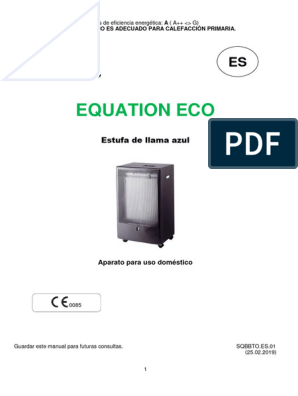 Estufa de gas de llama azul EQUATION Eco de 4.2 kW