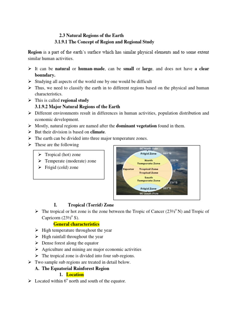 Natural Regions | PDF