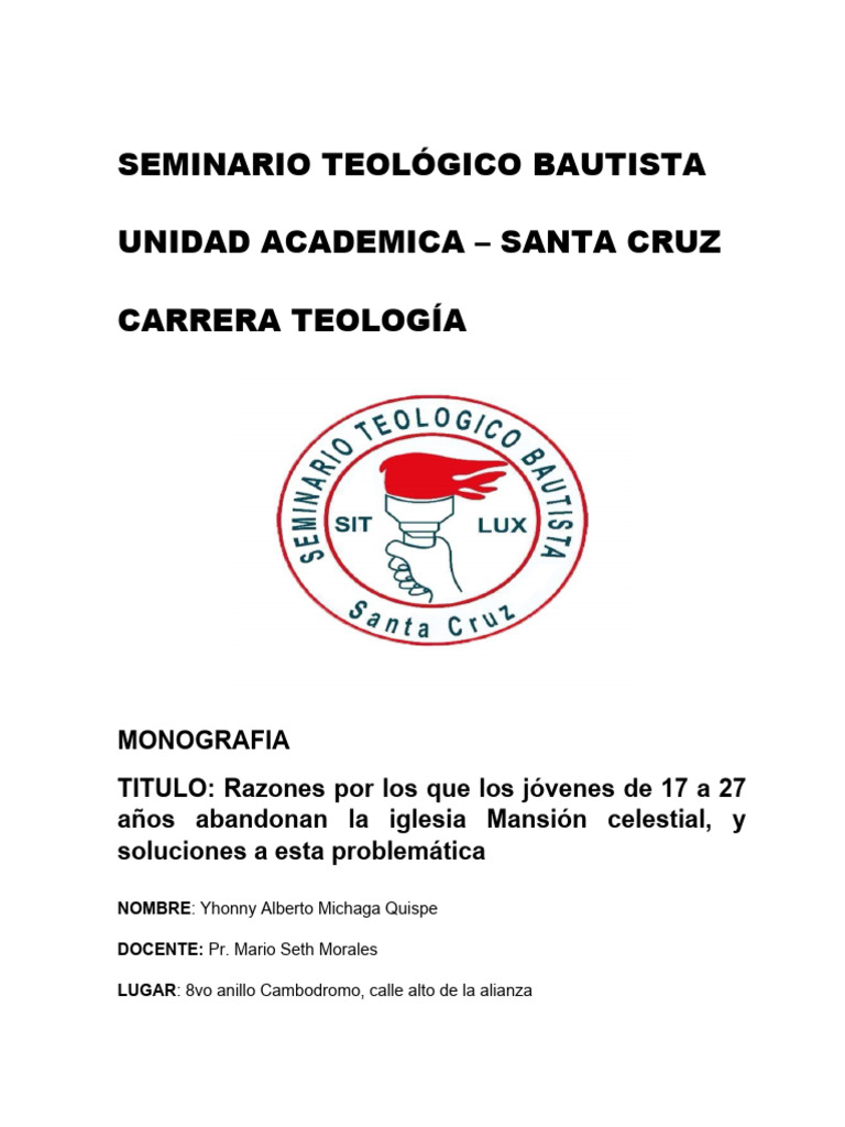Porque Los Jóvenes Abandonan La Iglesia Cristiana | PDF