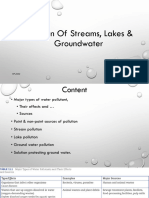 Session 4 - Pollution of Stream Lake and Ground Water