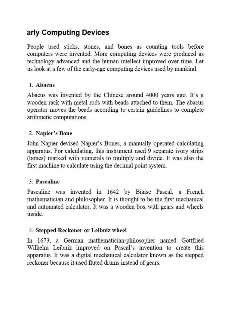 History of Computers PDF