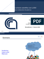 Scrivere Un Articolo Scientifico Con LaTex