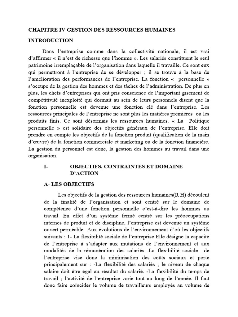 Gestion des Ressources Humaines S4 | PDF | Recrutement | Business