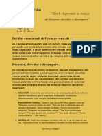 DIA 3 - Superando As Crenças de Desvalor, Desamor e Desamparo.