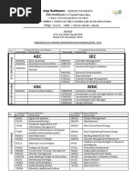 Autumn Semester End Exam Schedule 2023