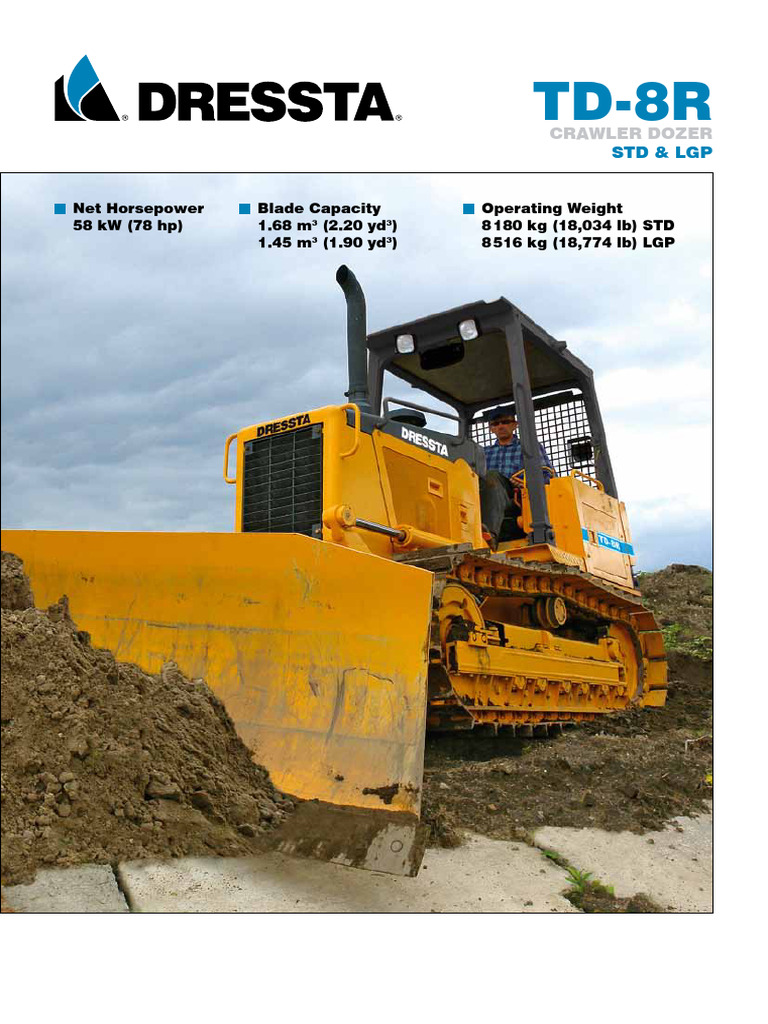 TD-8R Crawler Dozer Specifications | PDF | Technology & Engineering