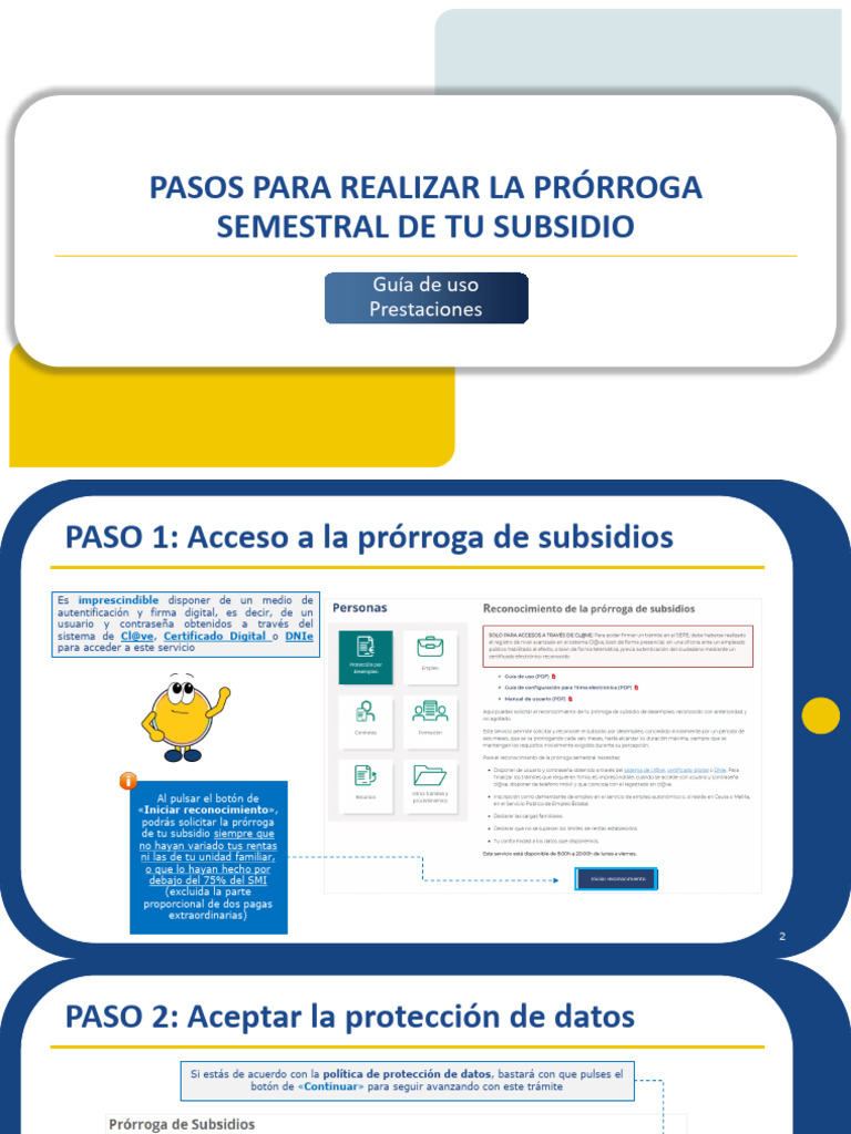 Guia Uso Prorroga Subsidio | PDF