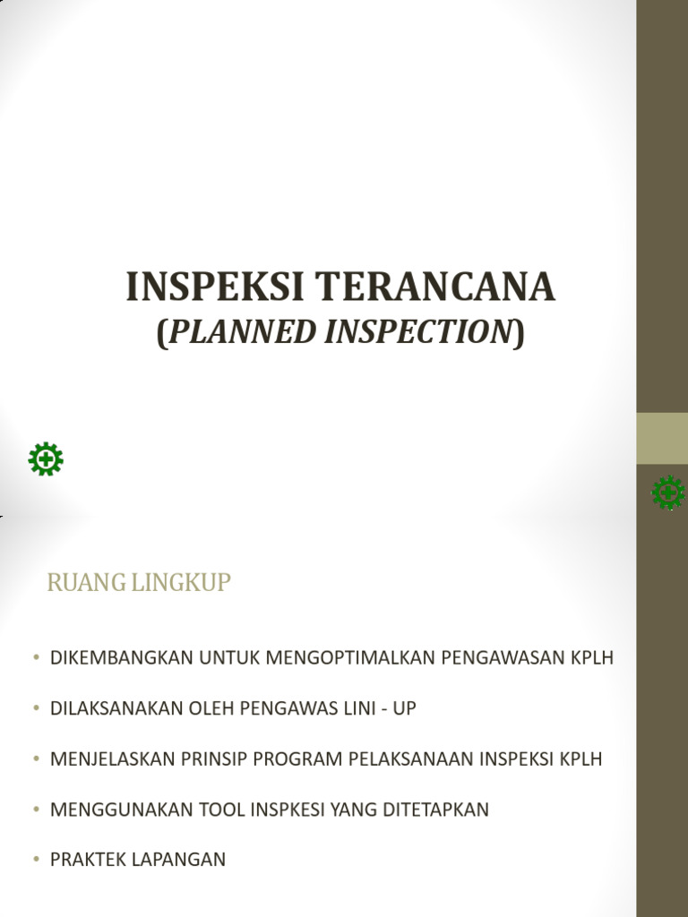 BAU-SHE Planned Inspection (INSPEKSI) Revisi I | PDF