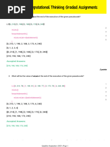 Week 5 Computational Thinking Graded Assignments
