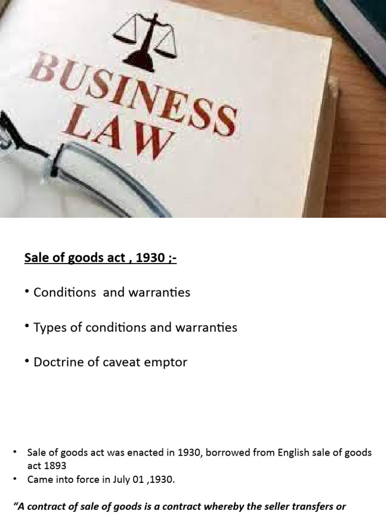 Business Law PDF Implied Warranty Justice