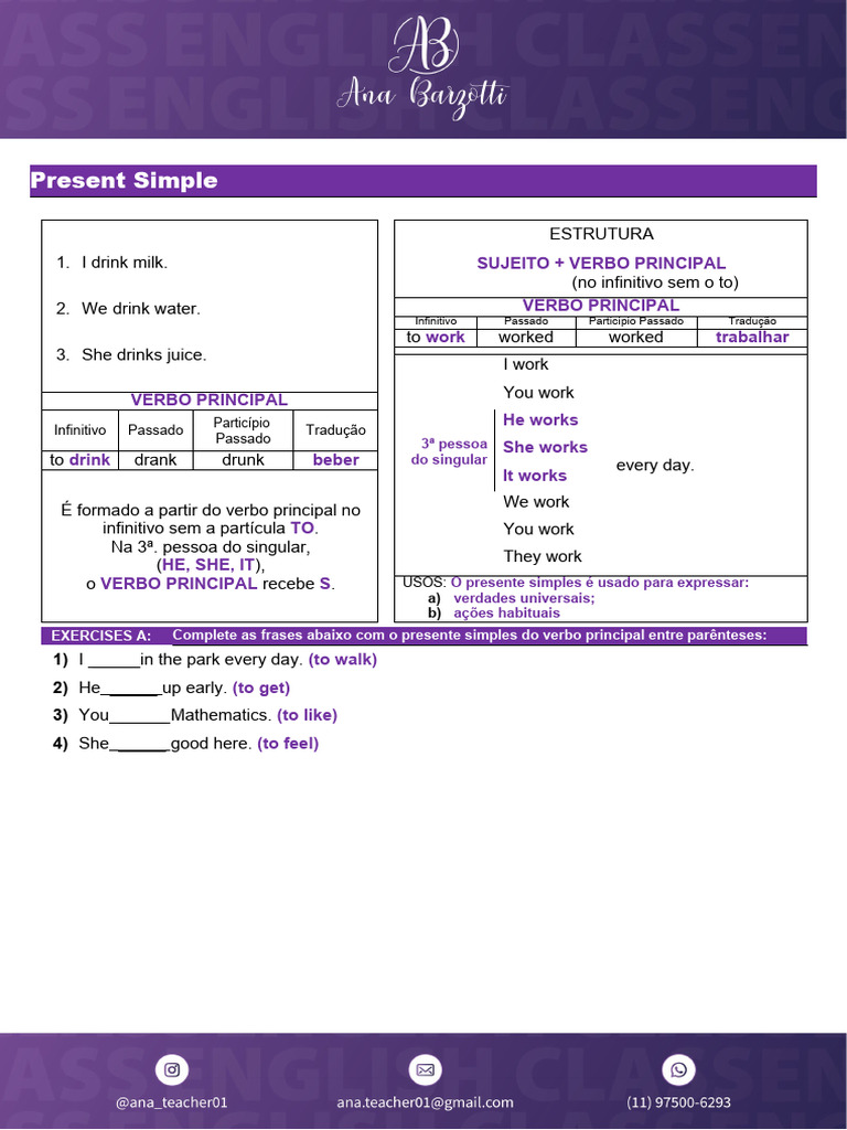 Do E Does Simple Present Pdf