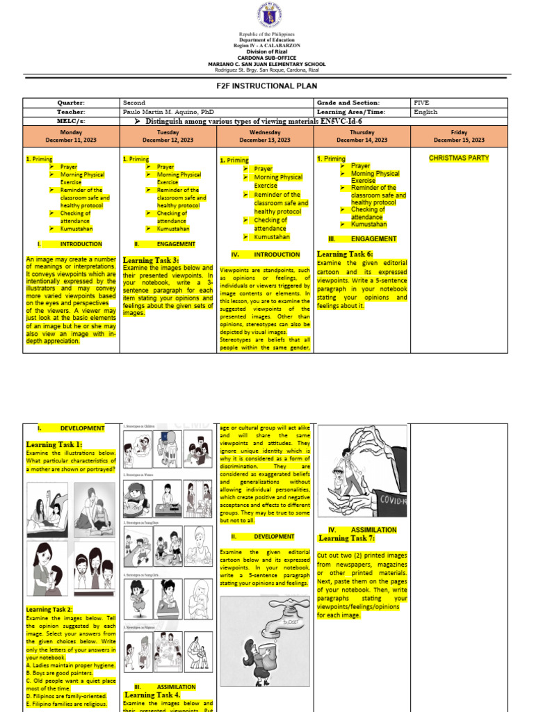 Q2 English 5 W8 | PDF