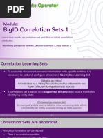 Correlation Sets 1