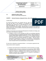 Memorando General - Solicitud Probatoria Secretaria de Servicios Admi - 100.2-008-2023