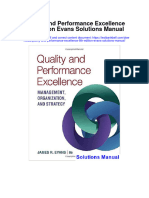 Quality and Performance Excellence 8th Edition Evans Solutions Manual