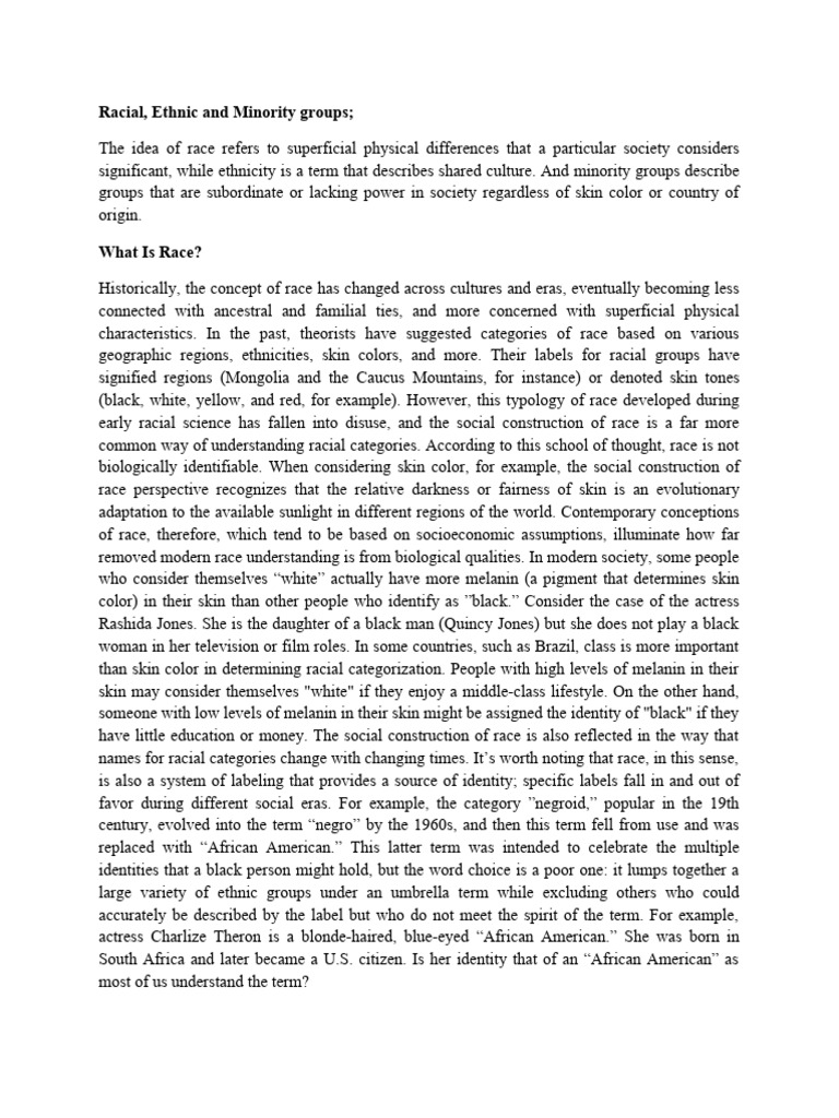 Race And Ethnicity Pdf