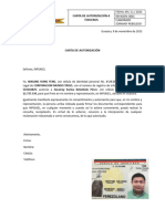 Carta de Autoriacion