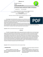 Pharmaceutical Industry Policy During The COVID-19 Pandemic