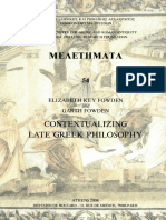 Fowden and Key Fowden Contextualizing - Late - Greek - Philosophy