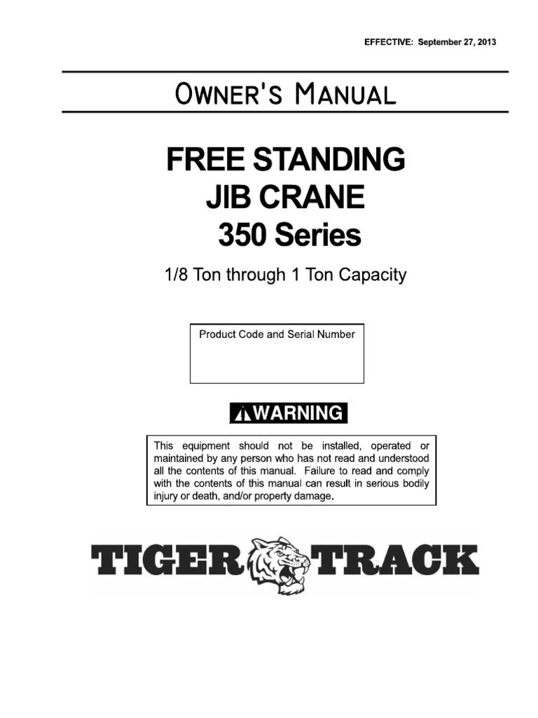 Manual JIB CRANE | PDF