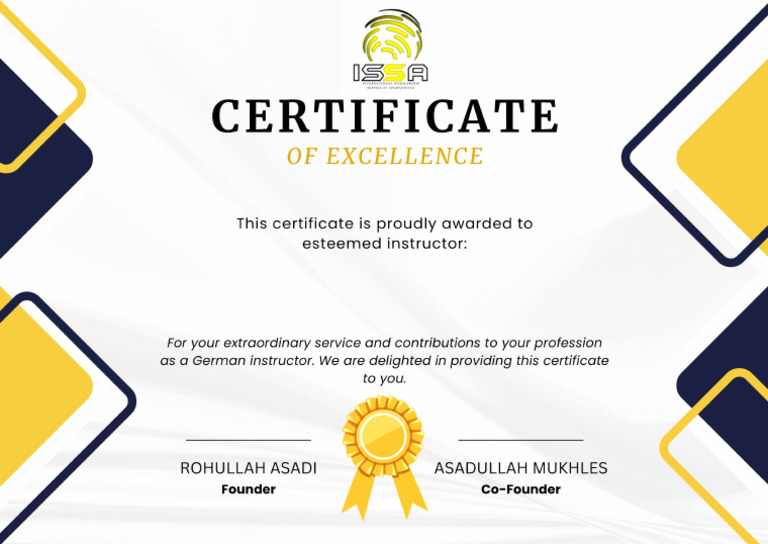 German Instructor Certificate | PDF