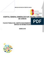 Plan de Trabajo Del Comite de Mejoramiento de La Calidad Del Servicio de Alimentacion