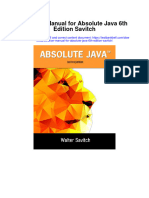 Solution Manual For Absolute Java 6th Edition Savitch