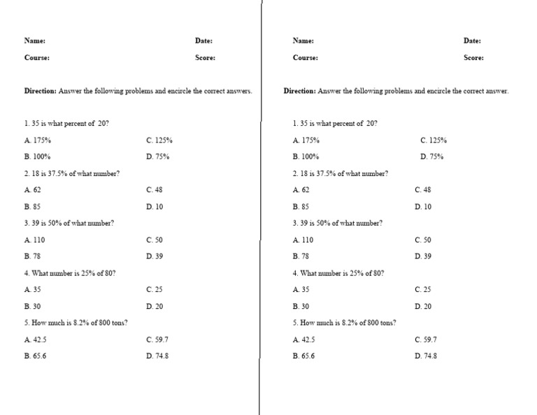 Victor Answer Sheet Demo | PDF