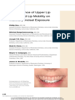 The Influence of Upper Lip Length and Lip Mobility On Maxillary Incisal Exposure