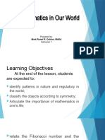 Chapter 1 - Mathematics in Our World