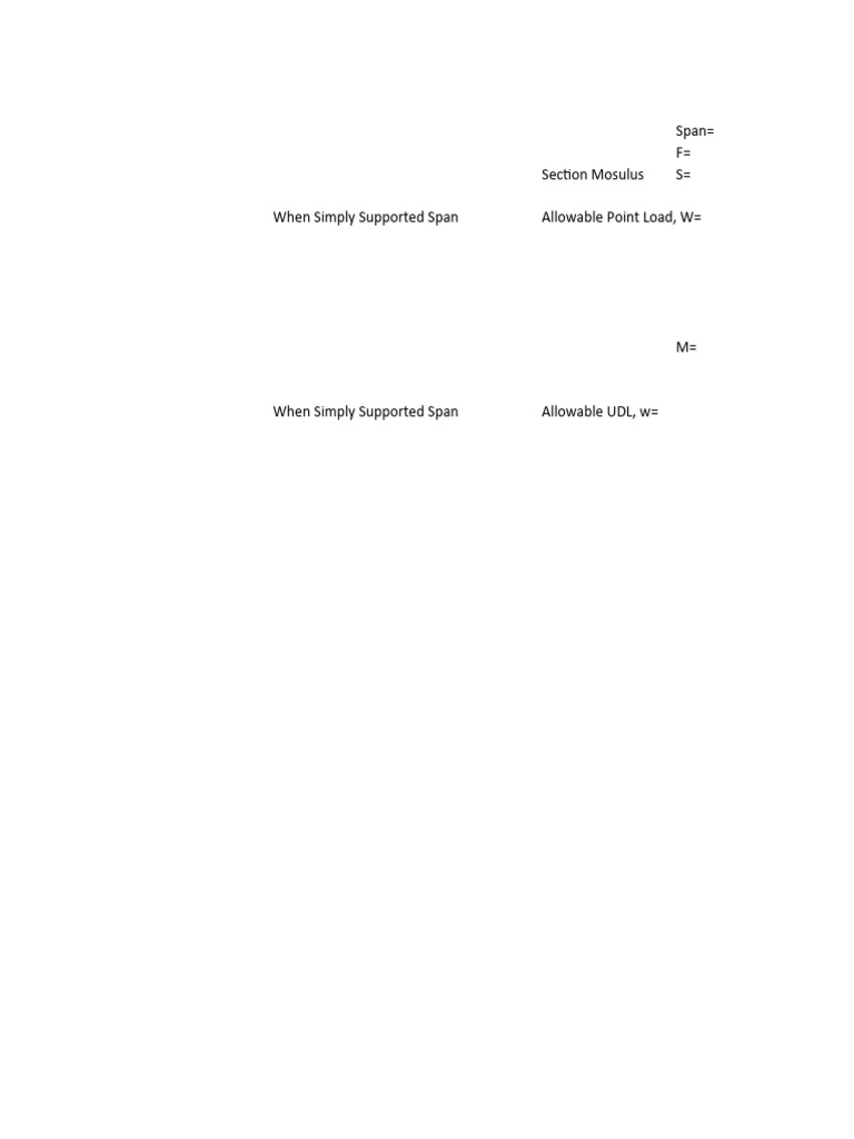 Allowable Load in Steel Beam | PDF