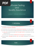 STQA - Lecture - 7 - Software Testing Levels