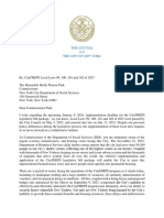 Ayala DSS Commissioner CityFHEPS Letter November 22, 2023 FINAL