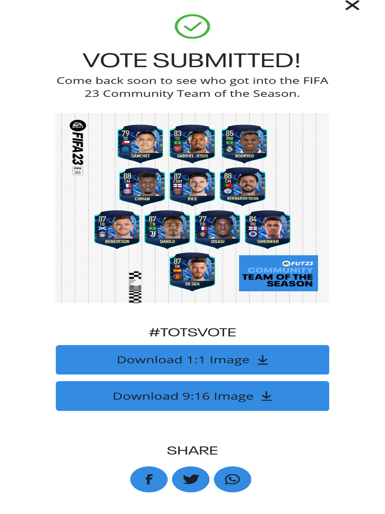 Vote for FIFA 23 Community TOTS | PDF