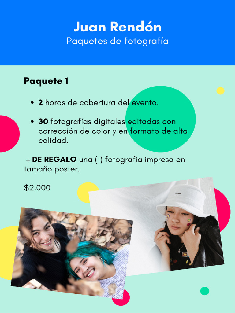 Juan Rendon Paquetes de Fotografia | PDF
