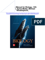 Solution Manual For Biology 13th Edition Sylvia Mader Michael Windelspecht