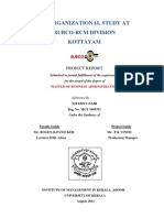 An Organizational Study at Rubco-Rcm Division Kottayam: Project Report