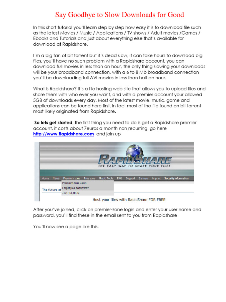 Read Me - Super Fast Downloads Tutorial | PDF
