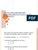 Calculo de Parametros Desconocidos en Una Ecuacion Cuadratica (Patricia Lopez Cristina Villamil Susana Quintas)