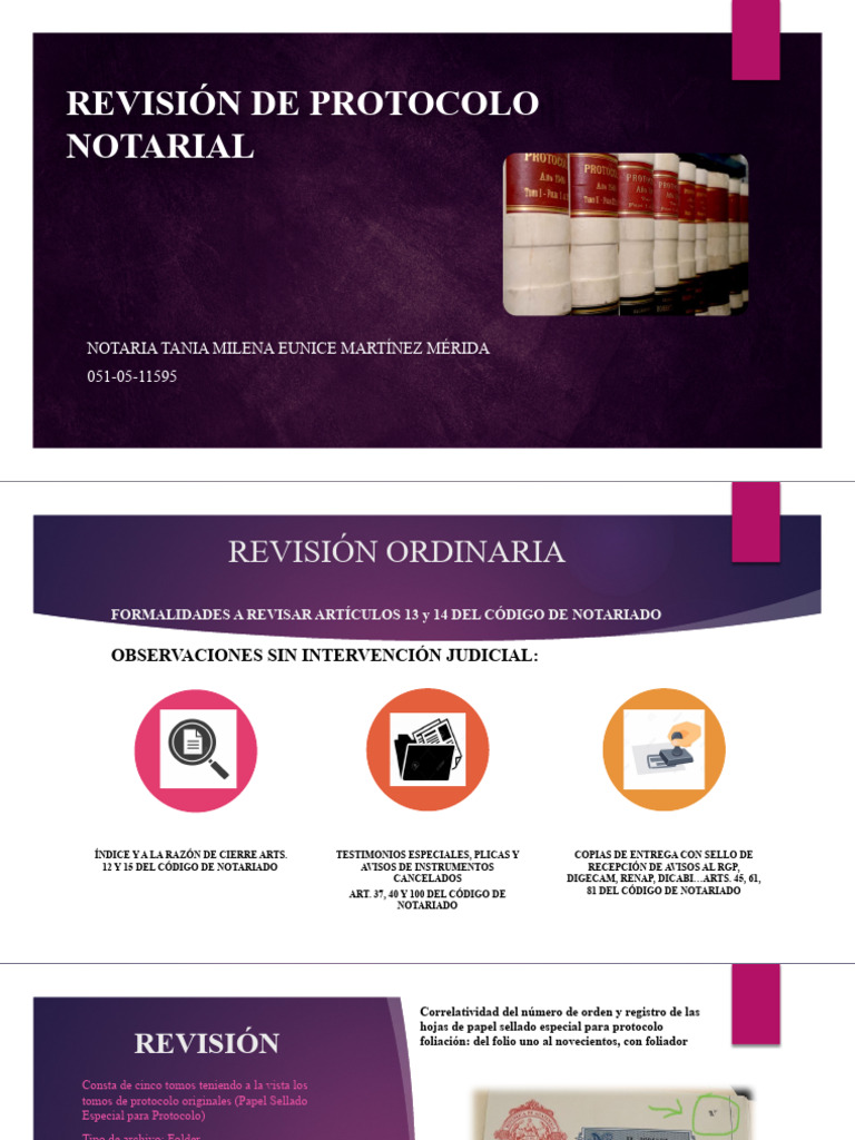 Revisión de Protocolo Notarial PDF