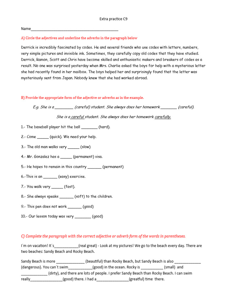 Extra Practice C9 U1 | PDF