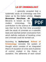 Schools of Criminology - Pre-Classical, Classical & Neo-Classical