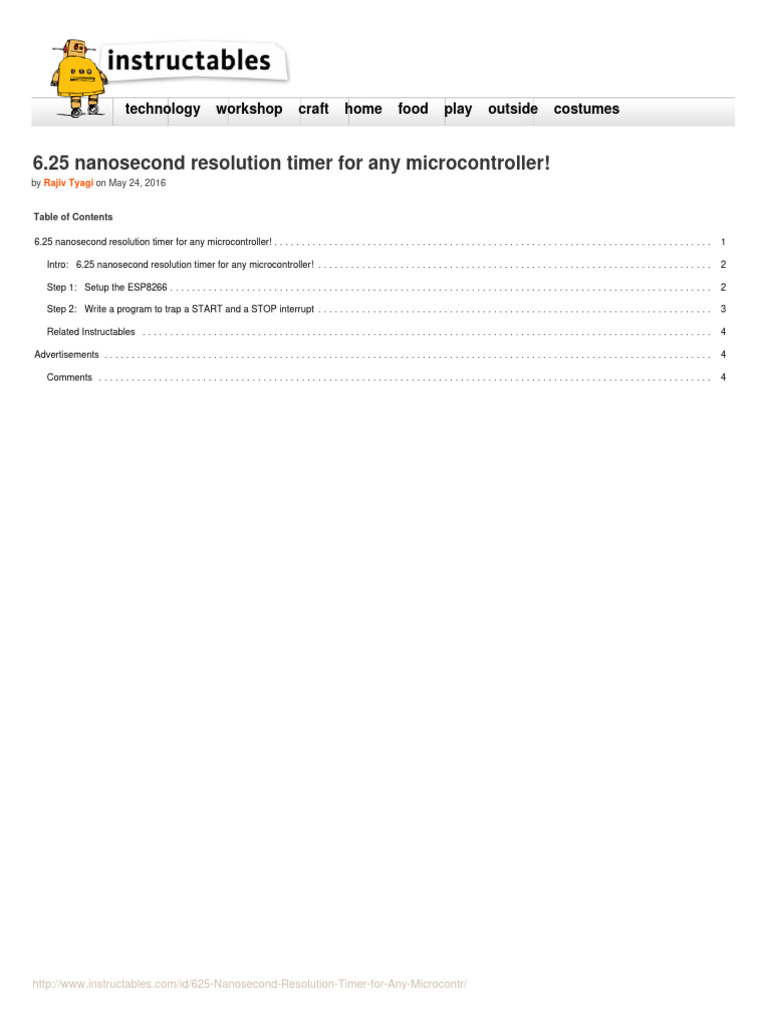 625 Nanosecond Resolution Timer For Any Microcontr PDF