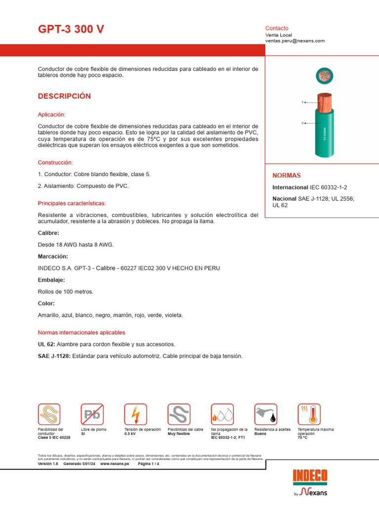 Cable GPT-3-300-V | PDF