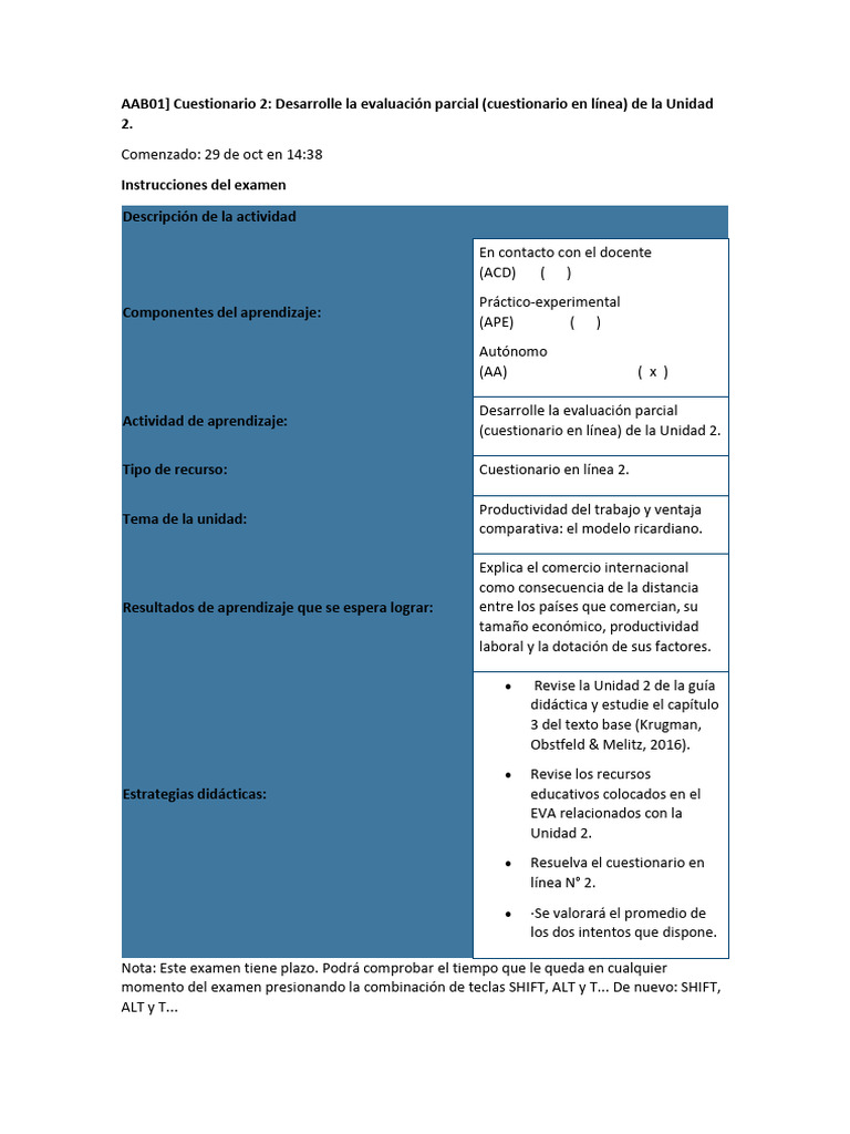 Economia Internacional Test2 Octubre 2023 | PDF