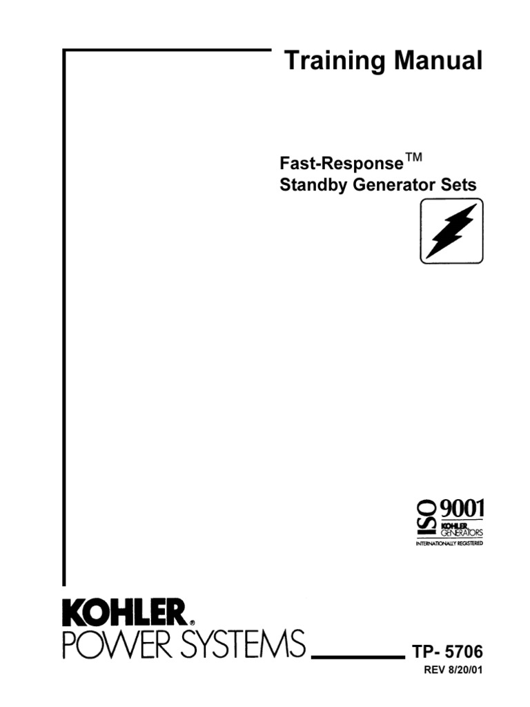 Kohler Fast-Response Generator Training | PDF | Electric Generator | Electric Power