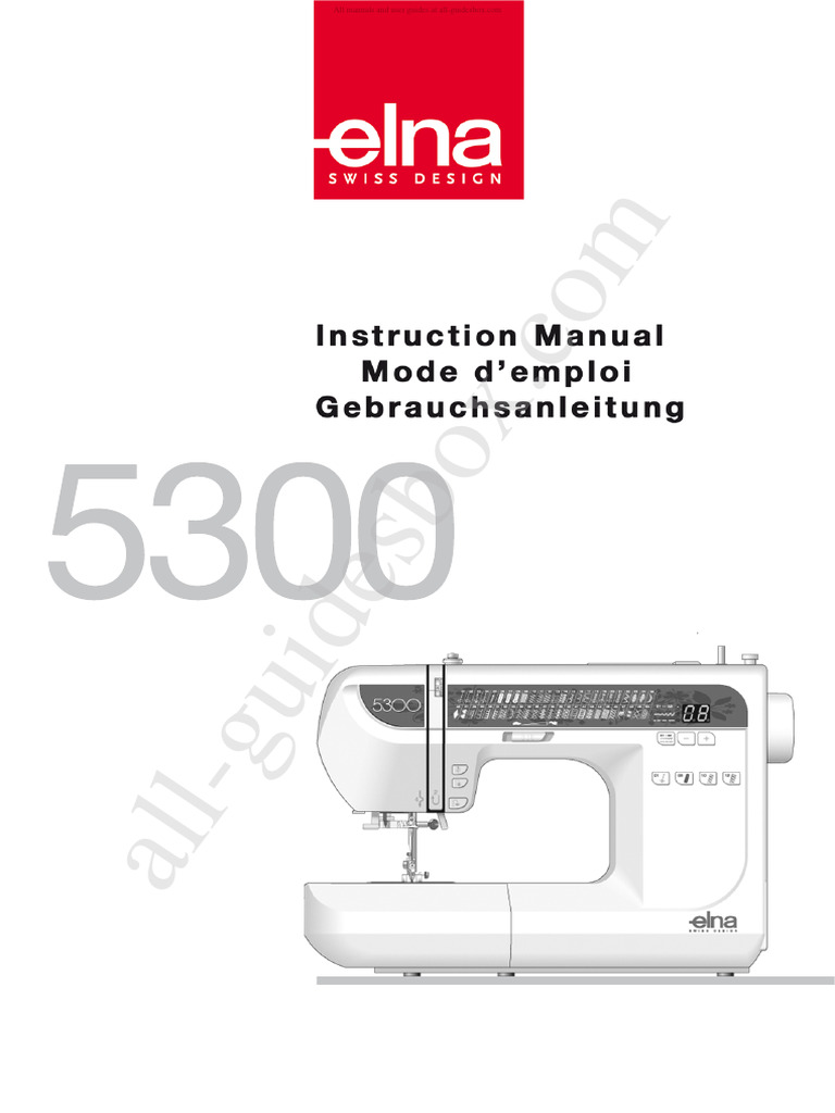 Elna 5300 Sewing Machine Instruction Manual | PDF