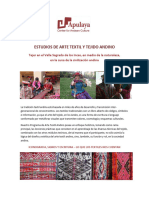 Apulaya - Los Textiles Andinos, Brochure