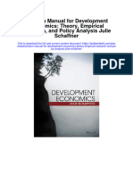 Solution Manual For Development Economics Theory Empirical Research and Policy Analysis Julie Schaffner